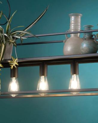 Lampadario JEFFER nero 4 luci