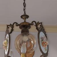 Lampadario antico in bronzo.