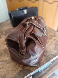 Borsa marrone da Medico di vera Pelle