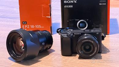 Sony a 6300 con obiettivo 16-50 e 18-105 f4