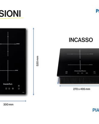 Piano induzione 2 fuochi PremierTech