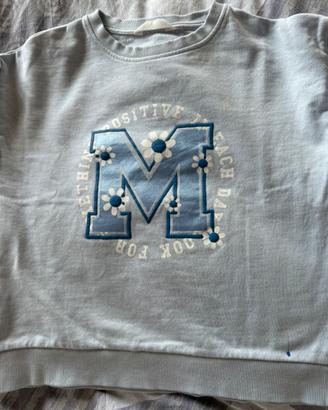 Felpa azzurra bambina