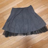 gonna scamosciata , con tulle, tgS Mixeri