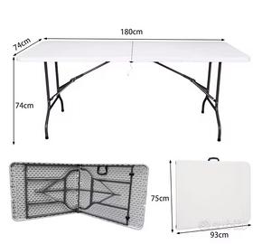 Tavola pieghevole per esterno interni robusta