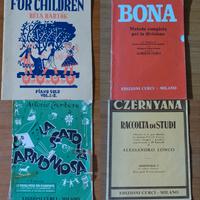 Lotto libri studio pianoforte e solfeggio