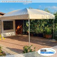 Gazebo pesante 3x3 giardino PVC 650 impermeabile