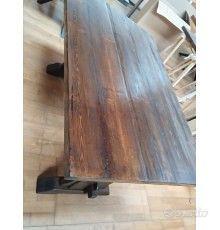 Tavolo vintage legno massello gambe in legno