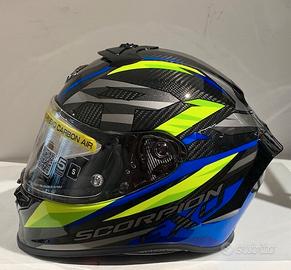 SCORPION EXO-R1 EVO CARBON AIR RUNNER Blu Giallo
