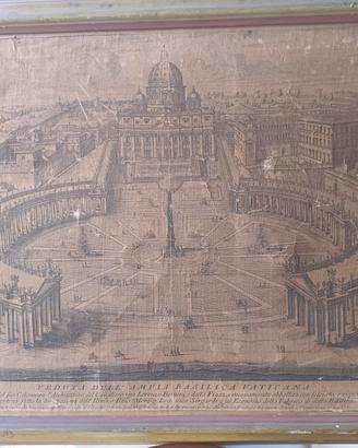 Incisione del XVIII secolo  Basilica di  S.Pietro