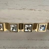 Maniglie dorate in ottone e cristallo di Swarovski