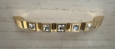 Maniglie dorate in ottone e cristallo di Swarovski