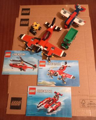 Lotto Aerei lego creator più camion e ruspa