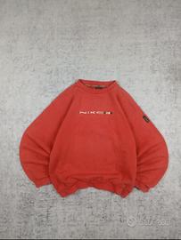 Felpa Nike Vintage Anni 90 00s Rossa Boxy Fit 