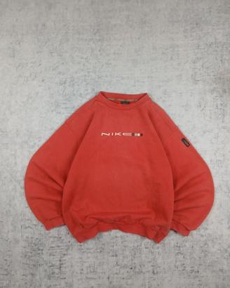Felpa Nike Vintage Anni 90 00s Rossa Boxy Fit 
