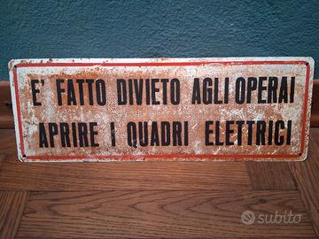 Cartello quadri elettrici 