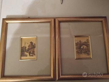 quadretti su foglia d'oro 