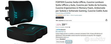 Supporto Cuscino Lombare seduta + schienale