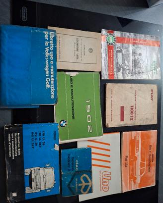 manuali vari auto e moto d'epoca. Fiat, BMW, GOLF
