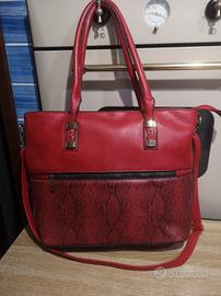 borsa da donna rossa, tote bag