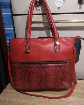 borsa da donna rossa, tote bag