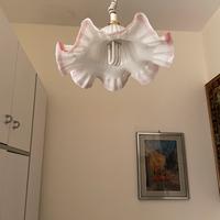 Lampadario sospeso in vetro funzionante