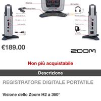 Registratore Digitale Portatile Zoom H2