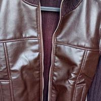 giubbino ecopelle e lana 