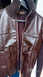 giubbino ecopelle e lana 