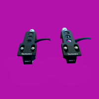 2 X TECHNICS HEADSHELL BLACK + TESTINE SHURE M44-7
