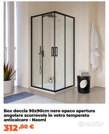 Box doccia 90x90 nero modello Naomi
