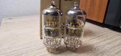 Coppia Valvole Tesla E88CC / 6922 Gold Pin 