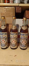 Lotto di n. 3 bottiglie di Martini Bianco anni '70