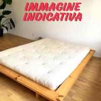 Letto di design in legno massiccio anni '80