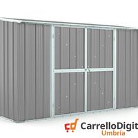 Casetta in lamiera esterno 307x100 grigio chiaro