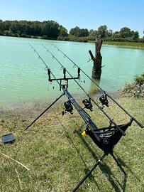 Attrezzatura carpfishing completa
