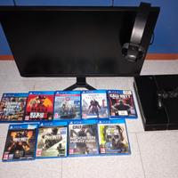 PlayStation 4+Monitor Gaming Samsung+Giochi