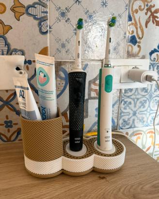 Organizer sazzolini elettrici Oral-B e dentifrici