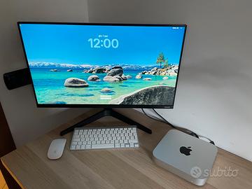 Mac mini m1 schermo Samsung mouse e tartiera