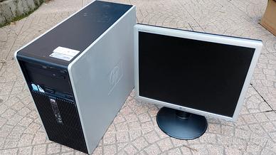 computer HP no HDD + monitor 17"