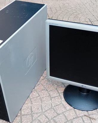 computer HP no HDD + monitor 17"