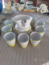 Set di ceramica Caleca brocca con 10 bicchieri