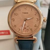Orologio donna Pink Gold con cinturino blu scuro