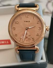 Orologio donna Pink Gold con cinturino blu scuro