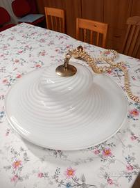 Lampadario a cappello vintage vetro di murano