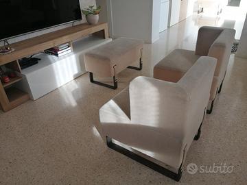 Set poltroncine e pouf