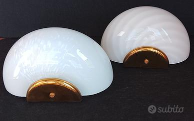 2 apllique Fabbian anni 70 vetro