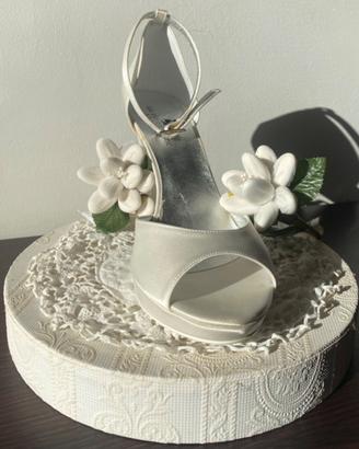scarpe da sposa in raso. N.35