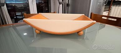 Centrotavola legno e resina avorio