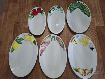 Set piatti ovali a setvire antipasti contorni