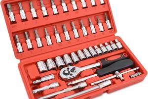 Set Bussole Cricchetto 46pz 1/4"
